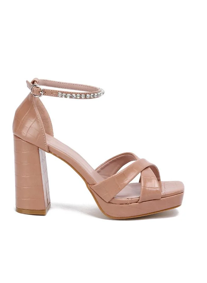 FYOR Diamante Buckle Ankle Strap Sandal HL 135
